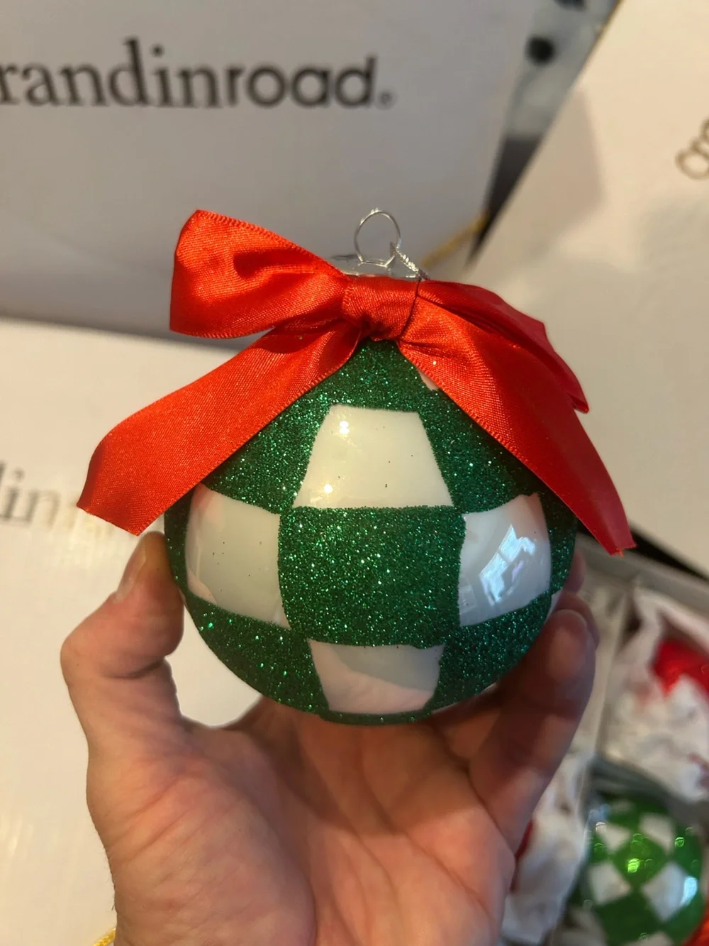 Grandin Road Large Classic Christmas Ornaments NEW